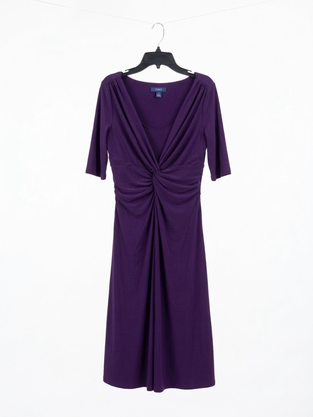NWT Chaps Purple Twist-Front Midi Dress